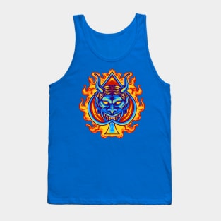 Firey Oni Mask Tank Top